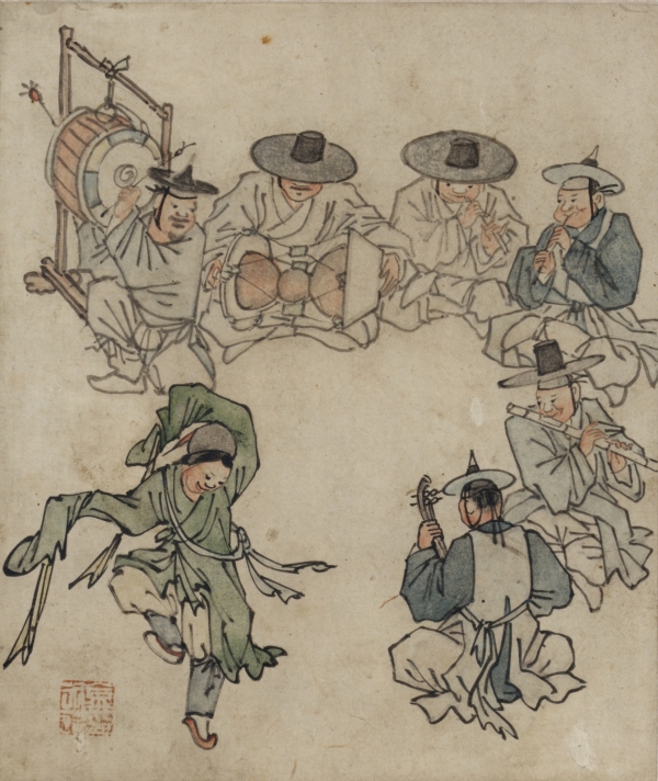 무동, 《단원풍속도첩》, 김홍도, 조선 18세기, 사진 제공 국립중앙박물관