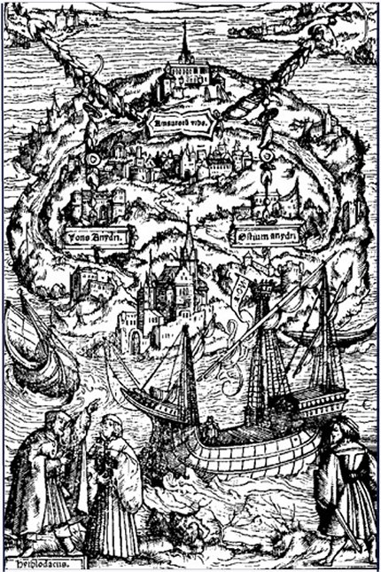 유토피아(1518), 암브로시우스 홀바인의 목판화