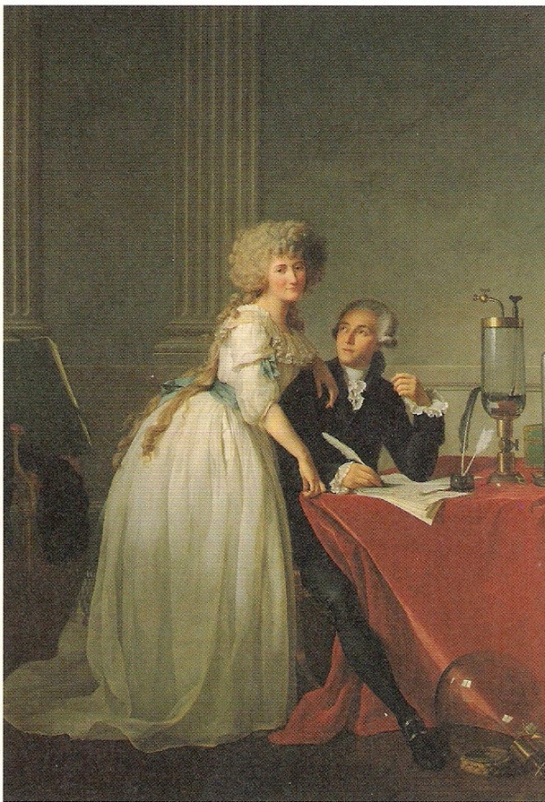 '아내와 함께 있는 앙투안 로랑 라부아지에'-1788년, 캔버스에 유채, 259x194, 뉴욕 메트로폴리탄 미술관 소장.