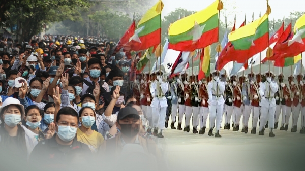 '미얀마군의 날' 수십명 사망…시위대에 무차별 총격 (CG)[연합뉴스]