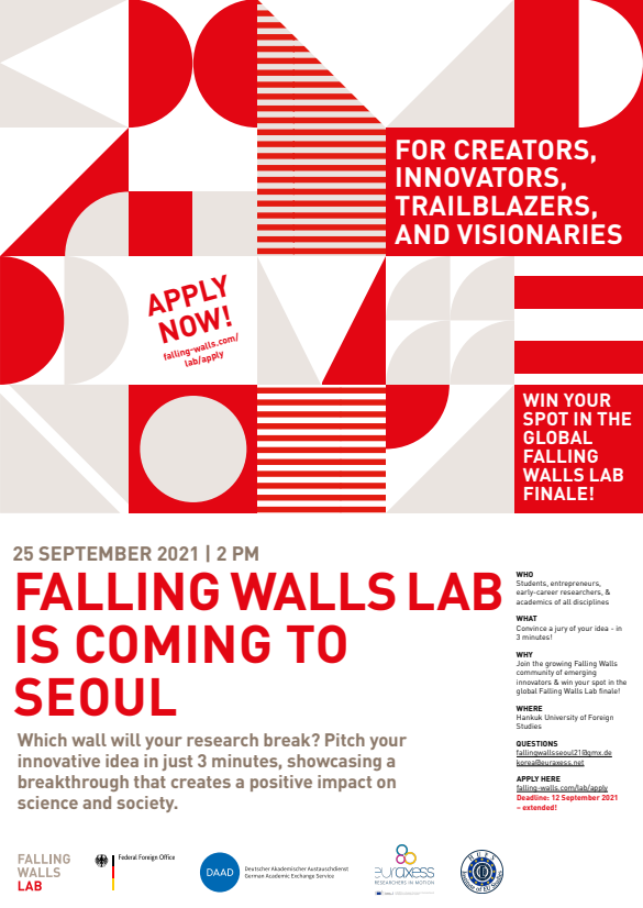 한국외대, 'Falling Walls Lab Seoul 2021' 개최. 사진=한국외대