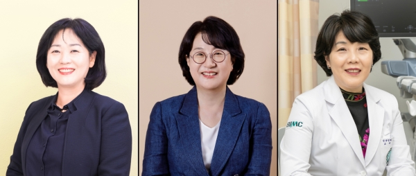 제7회 ‘빛나는 이화인’상 수상자 사진(왼쪽부터 김용연·이해영·문혜성 동창)
