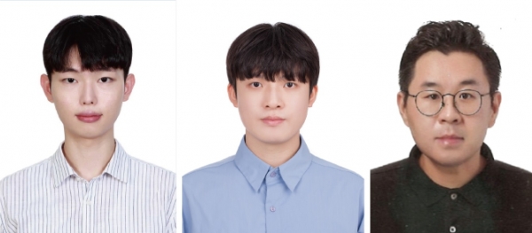 (왼쪽부터)김주완 학생(1저자), 안대현 학생(2저자), 홍지우 교수(교신저자)