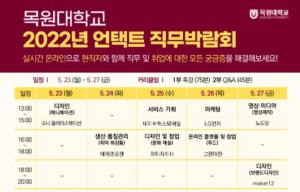 목원대 대학일자리플러스본부 ‘2022년 언택트 직무박람회’개최