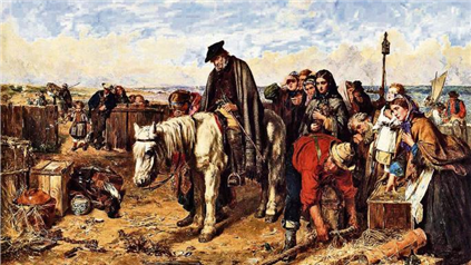 『씨족의 마지막』 (Thomas Faed) - 19세기에 떠난 2백만의 스코틀랜드인 이민자들을 묘사