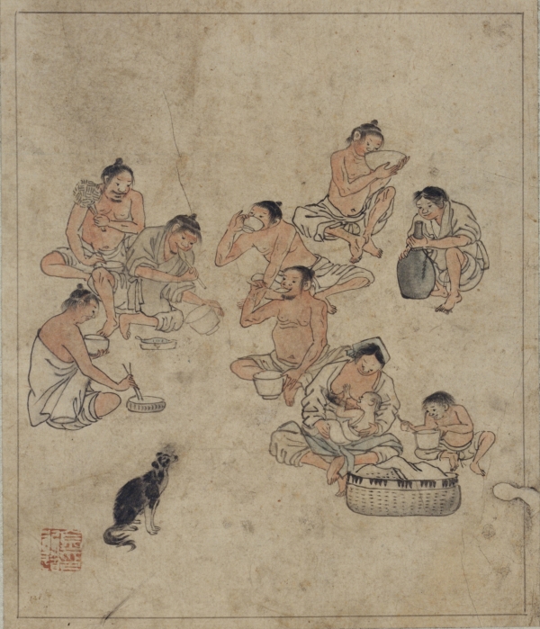 새참, 《단원풍속도첩》, 김홍도, 조선 18세기, 사진 제공 국립중앙박물관