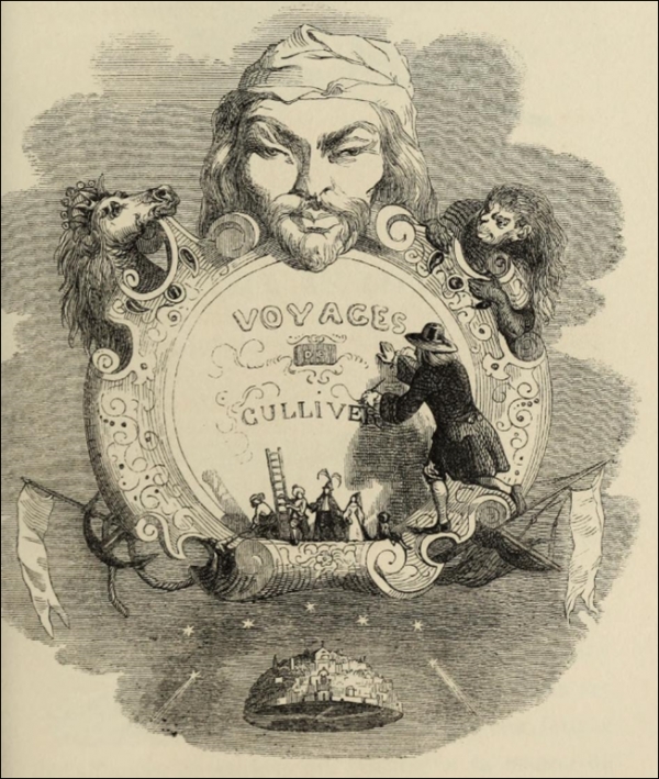 걸리버 여행기에 나오는 등장인물들(릴리퍼트, 브롭딩낵, 라퓨타, 휴이넘, 야후 등)(1856, 그랑빌)