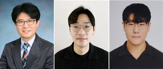 왼쪽부터 숭실대 박경원 교수, 민경민 교수, 박사과정 김지환 연구원