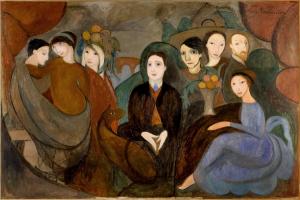 아폴리네르와 그의 친구들(Apollinaire et ses amis), oil on canvas, 130×194cm, 1909. Mus?e Picasso, Paris
